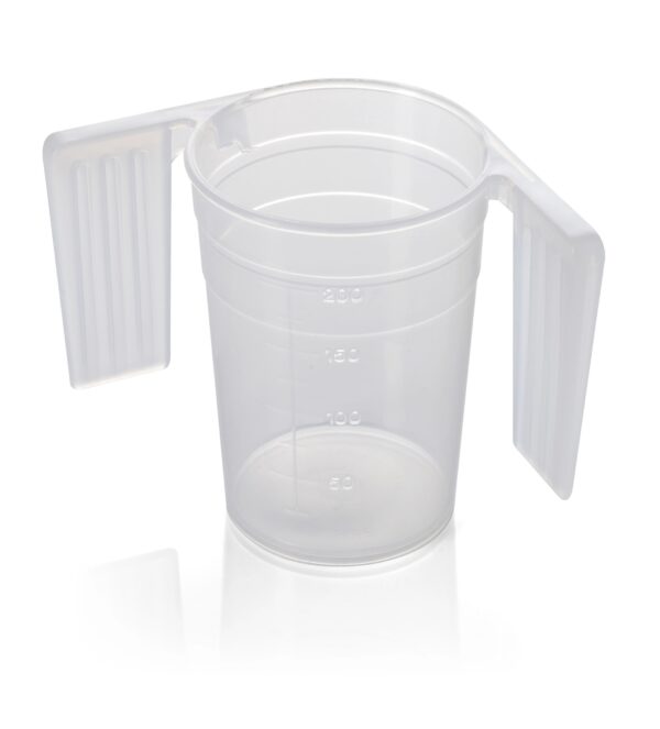 BEAKER FEEDER CUP 250ML WITH EASY-GRIP HANDLES