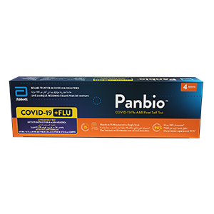 PANBIO COVID-19/FLU A&B PANEL SELF TEST - 4 PACK