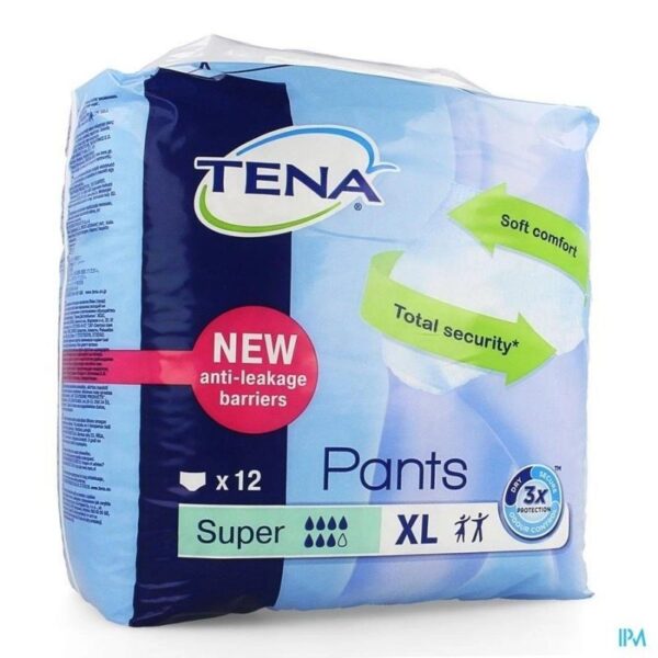 TENA PANTS SUPER XLRG 12S