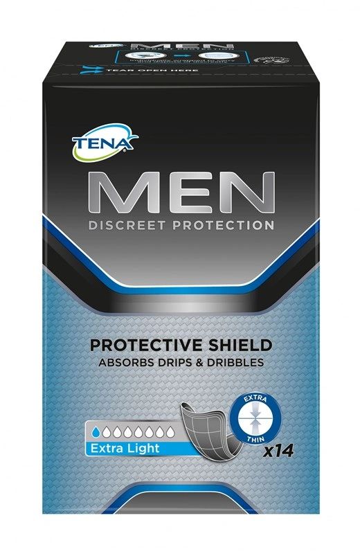 TENA MEN BLK PROTECTIVE SHIELD PAC14