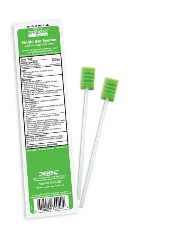 TOOTHETTE PLUS ORAL SWAB EA