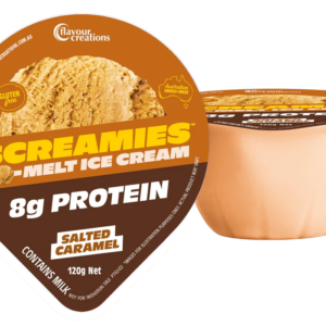 SCREAMIES NO-MELT ICE-SCREAM PROTEIN SALTED CARAMEL 120G - 12PACK