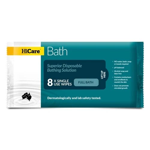 HICARE BATH RESEALABLE WASH CLOTHS PAC 8